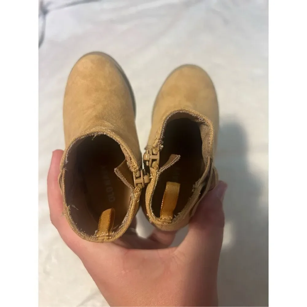 Old Navy Brown Fringe Boots Girls Boots Toddler Size 5 Zipper Sides